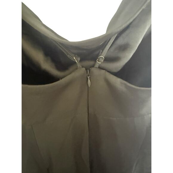 Significant Other Aria Dress Gown Green Asymmetrical US12 AU16 Cowl Neck Satin - Picture 8 of 9